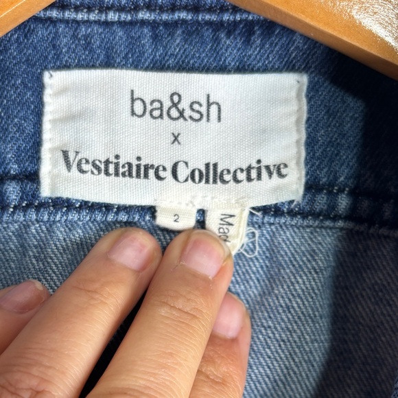 ba&sh The Tao Classic Blue Denim Jumpsuit - Picture 7 of 9